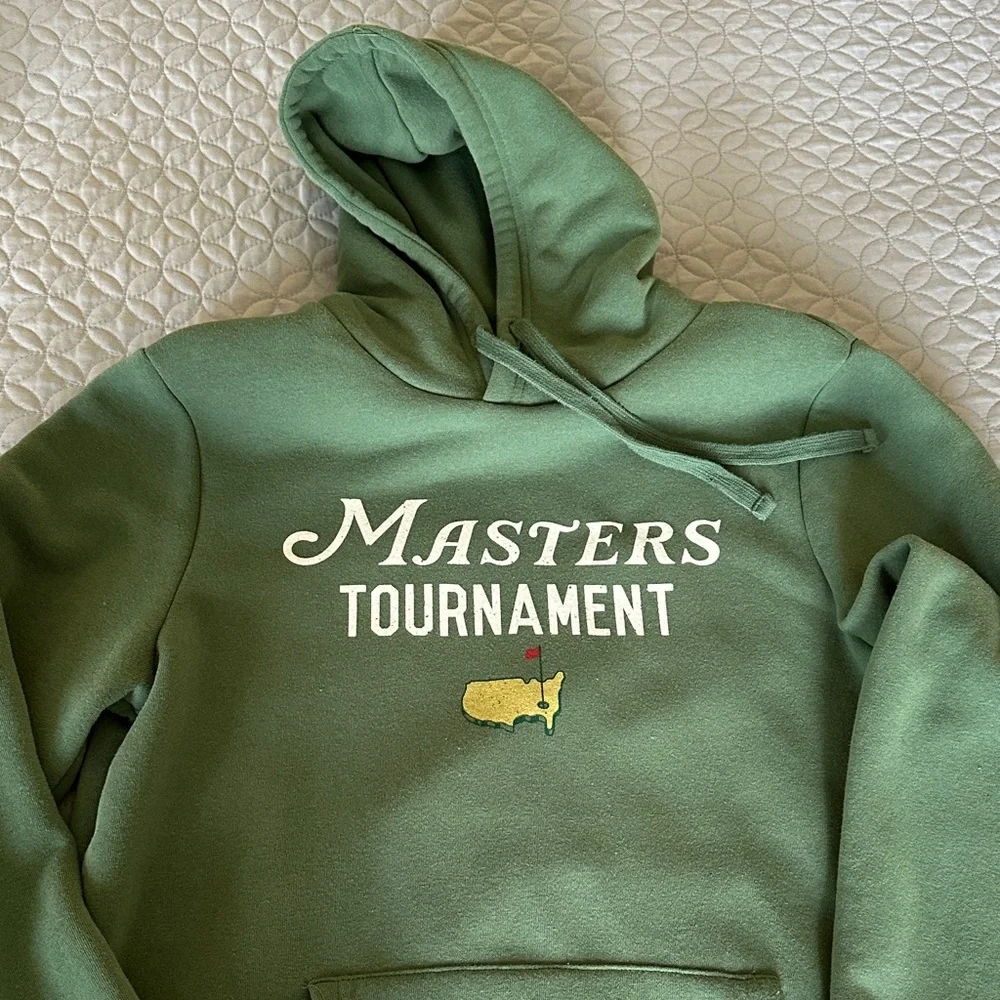 Masters Green Hoodie Sweatshirt with Tournament Logo - Picture 1 of 11